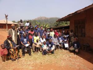 EWB Members with the water committee of Roh, Dec 2014